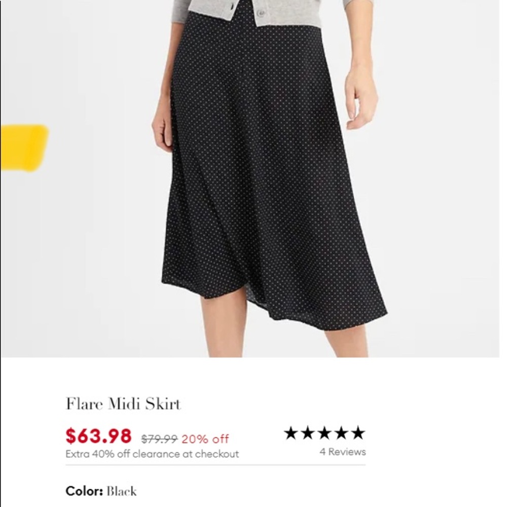 Banana republic pleated midi skirt - Picture 1 of 6